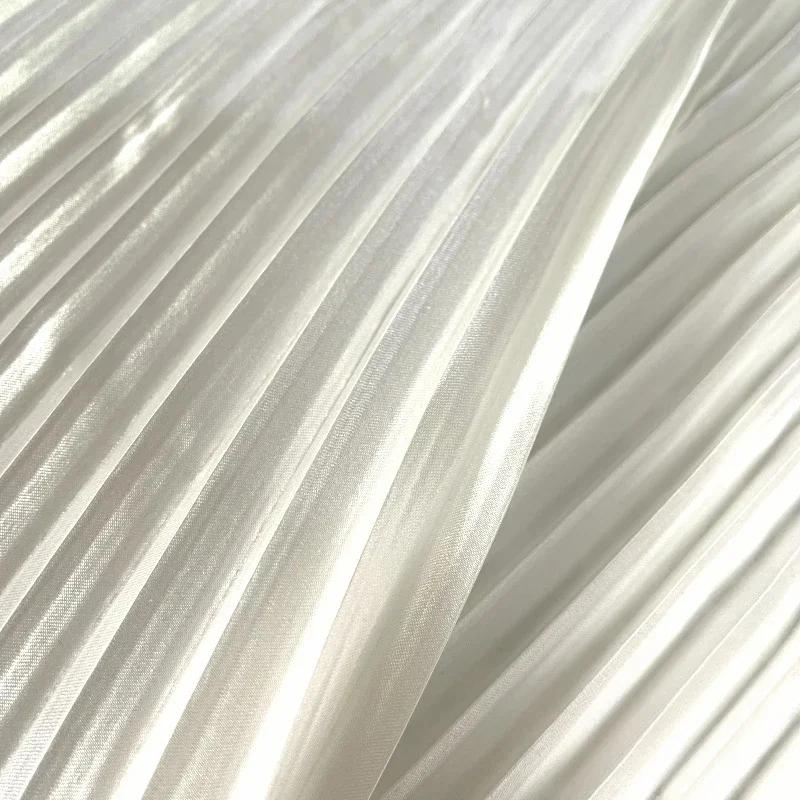 100x150 см плиссированная атласная ткань для рукоделия платье юбка костюм одежда ткань для шитья своими руками мягкая глянцевая гладкая однотонная
