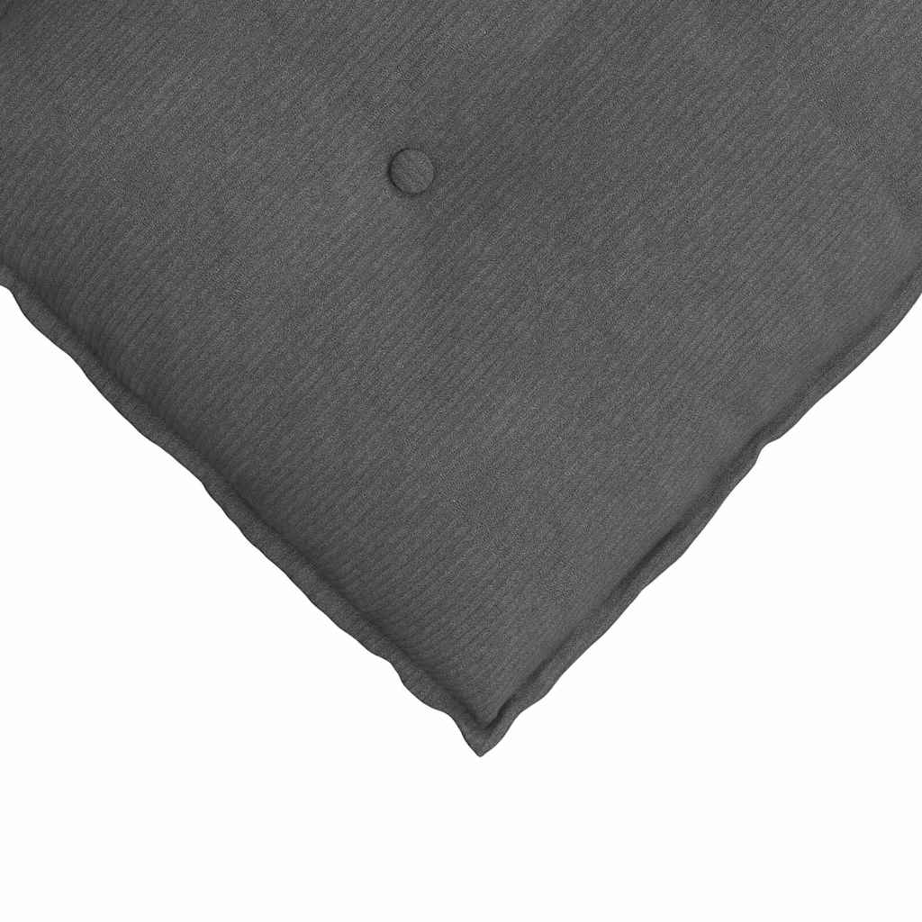 Back Cushion Dark Grey 140 x 50 cm Cord Fabric