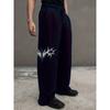 Men'S Patterned Loose-Fitting Sweatpants with Drawstring Waist, Wide-Leg Joggers with Pockets