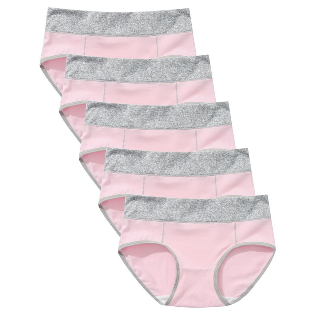 Women Solid Color Patchwork Briefs Panties Underwear Knickers Bikini Underpants