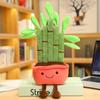 Lifelike Plush Fortune Tree Toy Stuffed Pine Bearded Trees Bamboo Potted Plant Decor Desk Window Decoration Gift for Home Kids