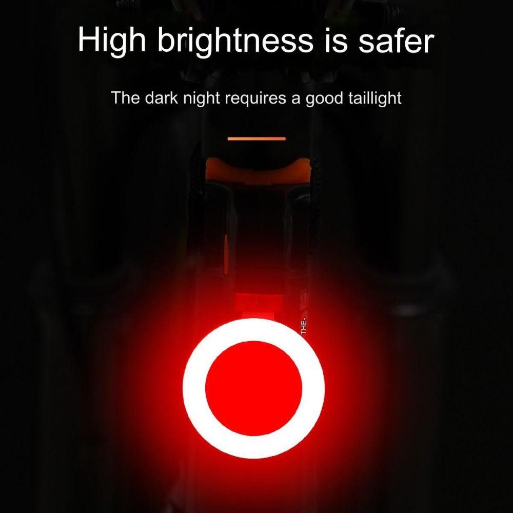 Highlight Led Warning Bike Lights USB Charging Bicycle Accessories Waterproof Tail Lamp