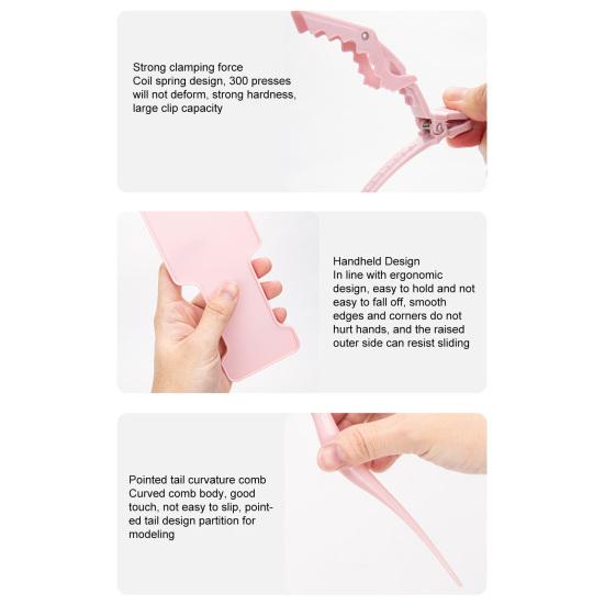 4Pcs/Set Hair Coloring Board with Clips Long Handle Brush Styling Tools Long Hair Dyeing Highlighting Board Kit Hair Salon Supplies