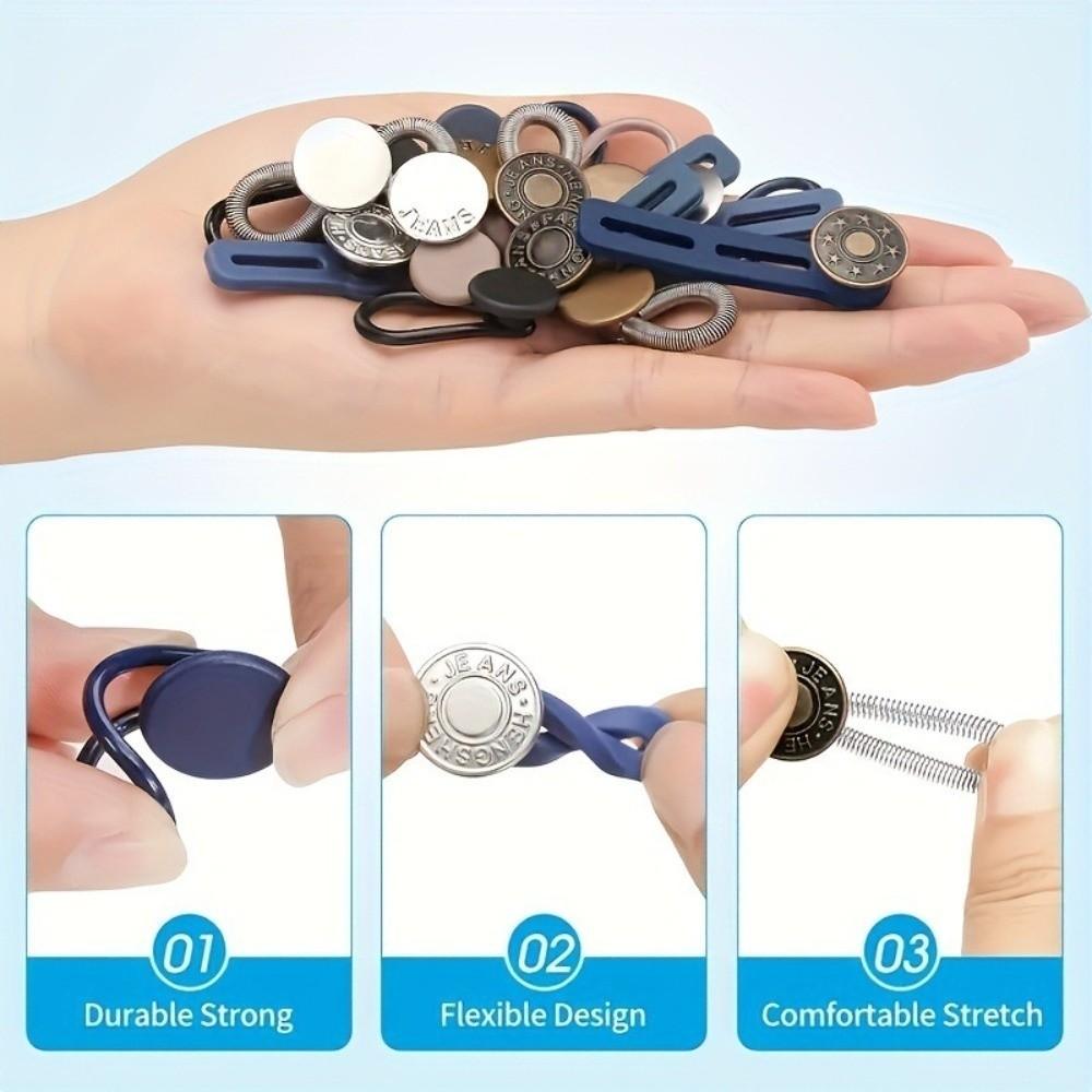 12/16/24/26 pcs Button Style Button Extenders Metal Waistband Expander No Sew Extensions  for Jeans