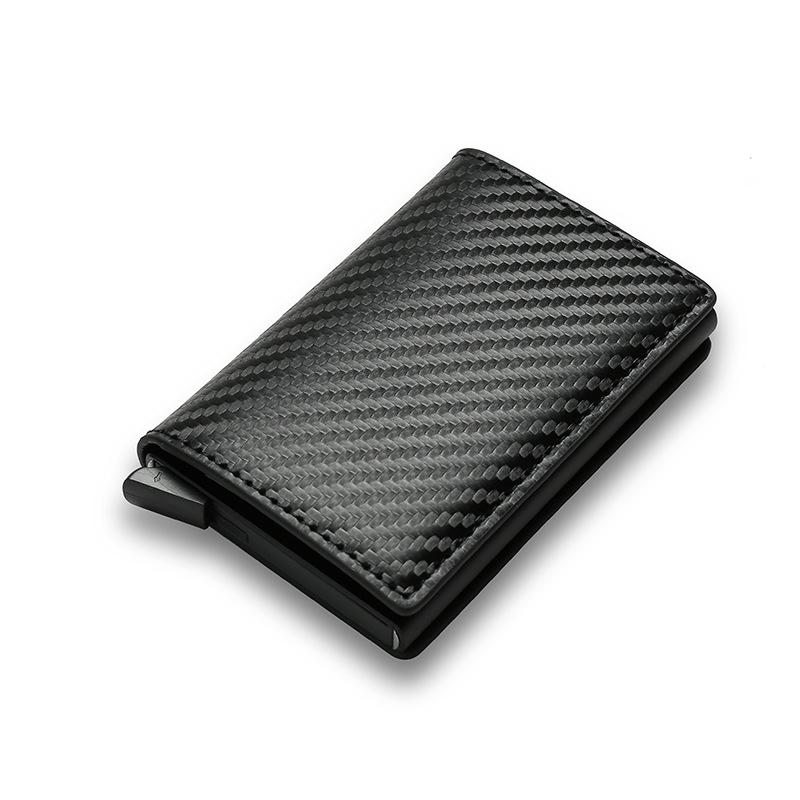 Men Credit Card Holder Wallet Slim Aluminum Men Wallet ID Credit Card Holder Mini Wallet Automatic Pop Up Bank Card Case