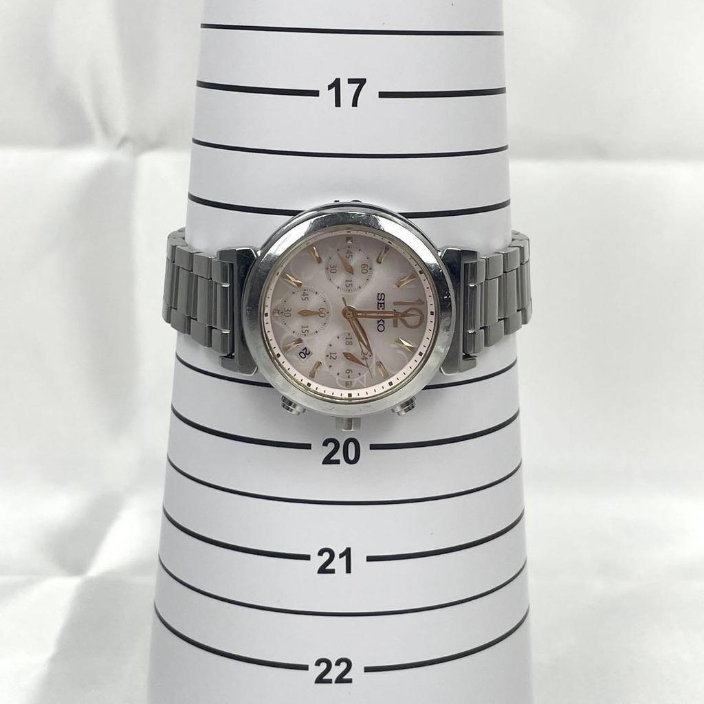 [USED] Working Solar Seiko Lucia Chronograph Day Date Watch