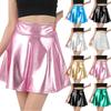 Women's Bright Face High Waist Fashion Umbrella Skirt