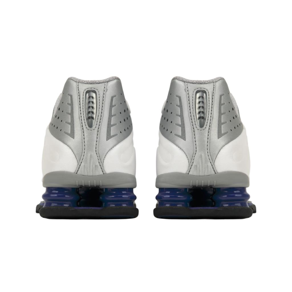 Nike Shox R4 Металлический Серебристый Насыщенный Королевский Синий Мужские Кроссовки Белые HQ1988-102