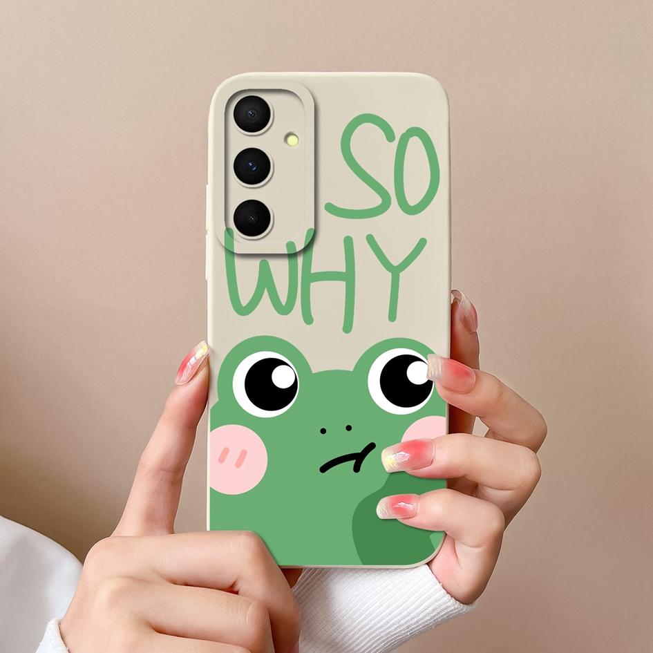 Чехол для Samsung Galaxy A55 S22 S23 M34 A05 A15 C55 F15 S24, чехол для телефона с милым кроликом и мультяшным узором, жидкий силиконовый противоударный бампер для Samsung