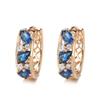 Trendy Rose Gold Water Drop Zircon Earrings for Women – Simple, Stylish, and Elegant