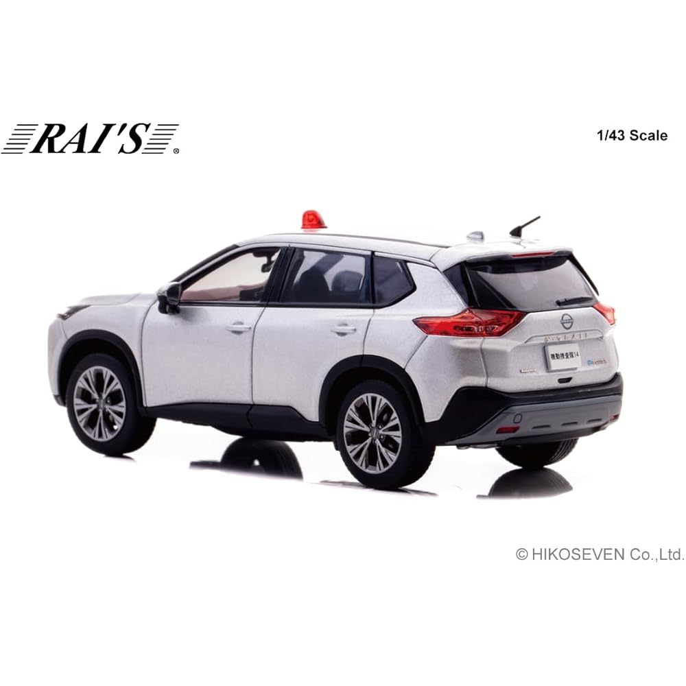 RAI'S Масштаб 1/43 Nissan X-Trail S e-4ORCE (Т33) 2022 Автомобиль мобильного следственного отдела Департамента уголовного розыска Полицейского управления (Серебряный) 