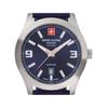 Swiss Alpine Military Combat Pro Каучуковый ремешок Синий циферблат Кварцевый 7056.1835 100М Мужские часы