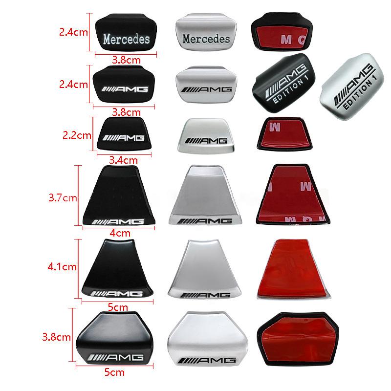 GLC GLB Car Emblem Steering Wheel Sticker Decoration Accessories For Mercedes Benz AMG Brabus Smart Maybach W204 GLC CLA W205 W