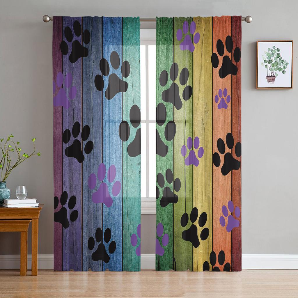 Тюлевые шторы для гостиной, собачьей лапы, черные, серые, для спальни, кабинета, окна, прозрачные шторы, кухня, балкон, интерьер, вуаль, шторы