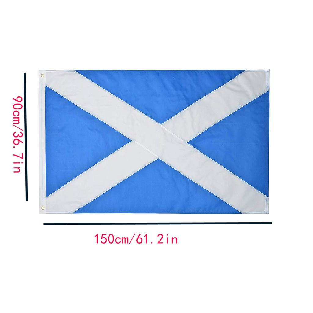Sagit Scotland, 3x5, футов, 210D, нейлон, премиум, на открытом воздухе, с вышивкой, шотландский, флаг