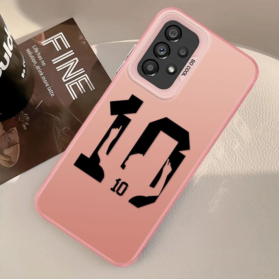 Мультяшный Футбольный Номер 7 10 Чехол для Samsung Galaxy A54 A23 A71 A25 A73 A13 A32 A36 A16 A34 A17 A52 A12 A72 A14 A56 Чехол для Телефона