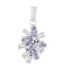 Silver Pendant with Tanzanite 7.3ct, White Topaz (2117063)
