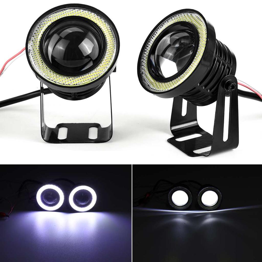 2X Автомобильные COB Авто DRL Led 12V Фары Ангельские глазки Противотуманные водонепроницаемые фары DRL Дневные ходовые огни Дневной свет Сигнал поворота багажника Led