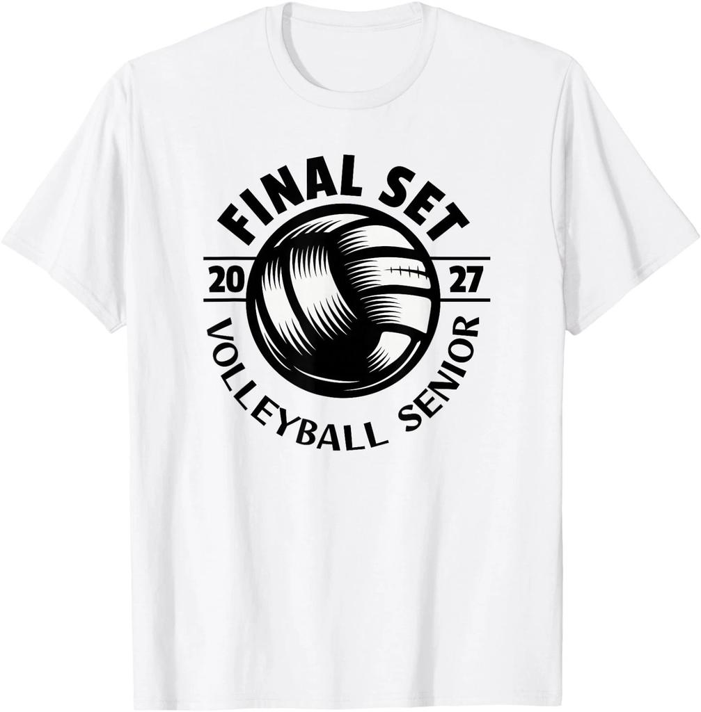 Volleyball Senior 2027 The Final Set Black T-Shirt