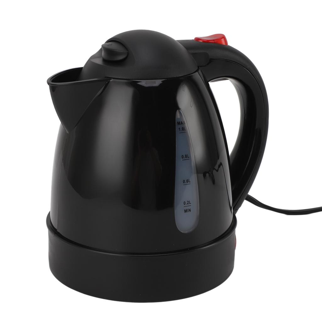 Electric Kettle 150W 1L Black Road Hot Water Boiler Stainless Steel Liner Auto Shut Off Tea Kettle