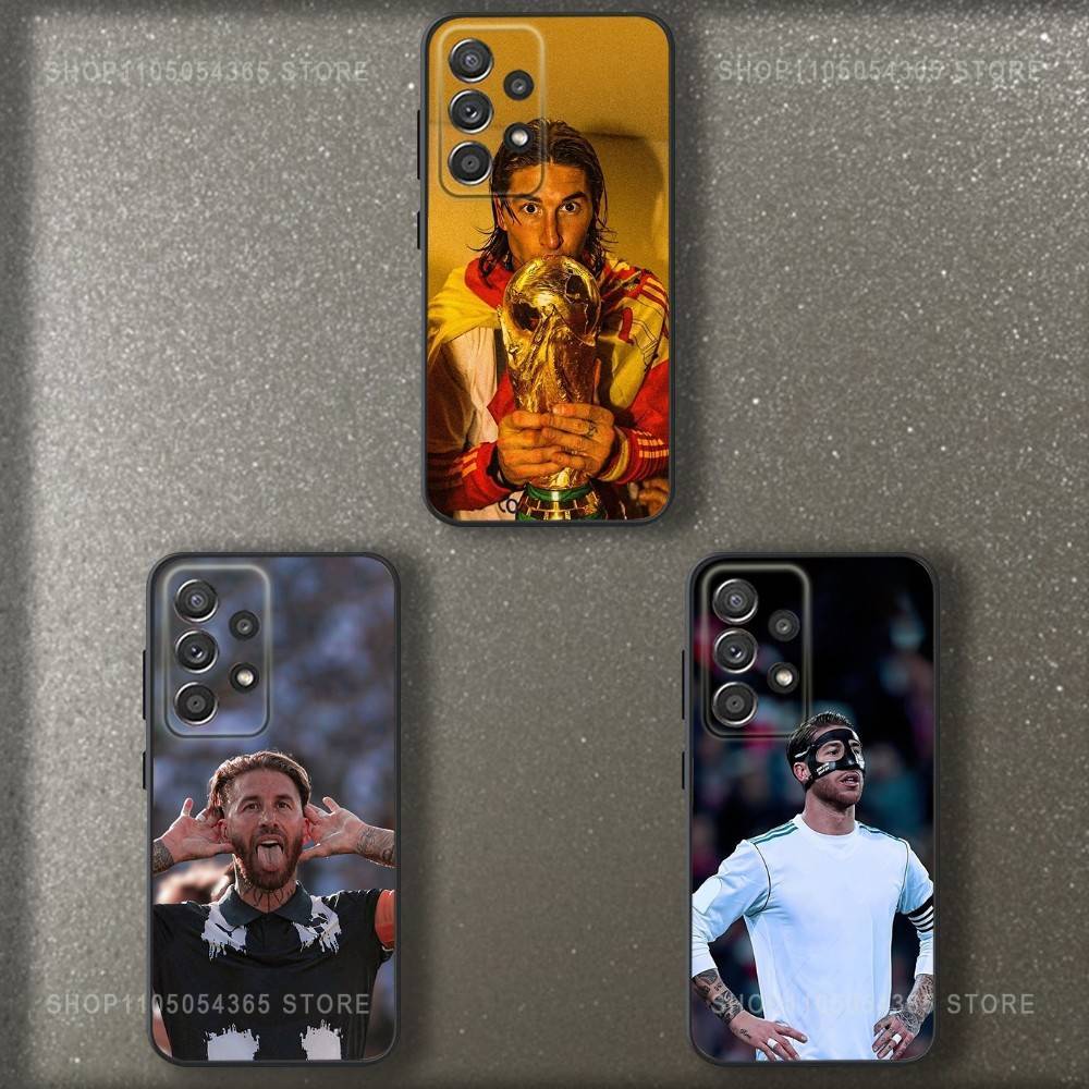 Чехол для телефона S-Sergio R-Ramos для Samsung S 25,24,23,22,30,21,10,9,Ultra,Plus,Lite,FE,4,5 G Мягкий черный чехол