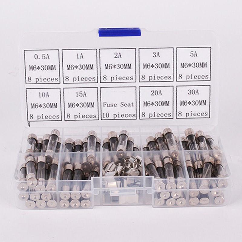 6x30 мм 72 Автомобильный катер, быстродействующий стеклянный трубчатый предохранитель, Ассортимент быстродействующих стеклянных предохранителей