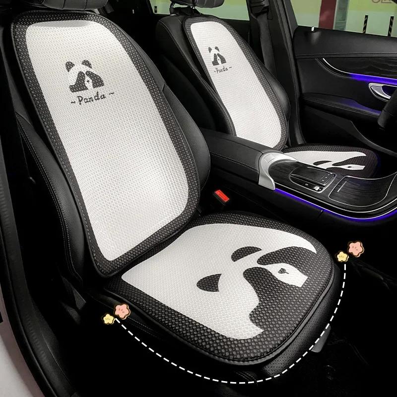 Universal Panda Car Seat Cushion Full Set Fashion Breathable Universal Seat Cushion Cover Anti Slip Panda Interior Accessories
