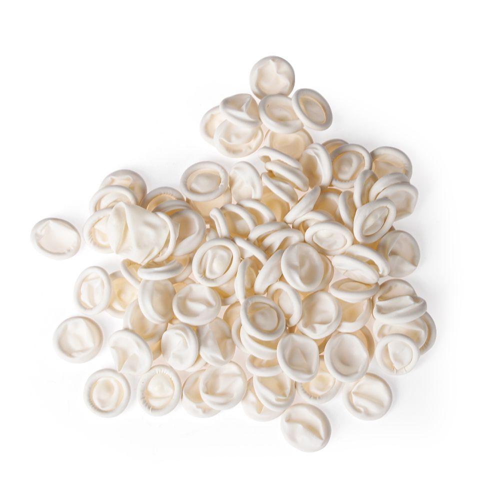 100PCS Natural Latex Fingertip Protective Protector Gloves Finger Cots Finger Cover Rubber Gloves