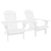 VidaXL Adirondack Garden Chairs with Table Fir Wood White