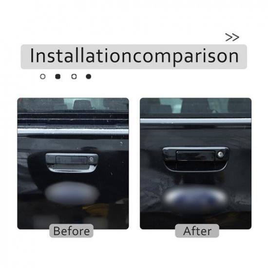ABS Gloss Black Keyhole Tailgate Handle Covers For Ford Ranger 15-21