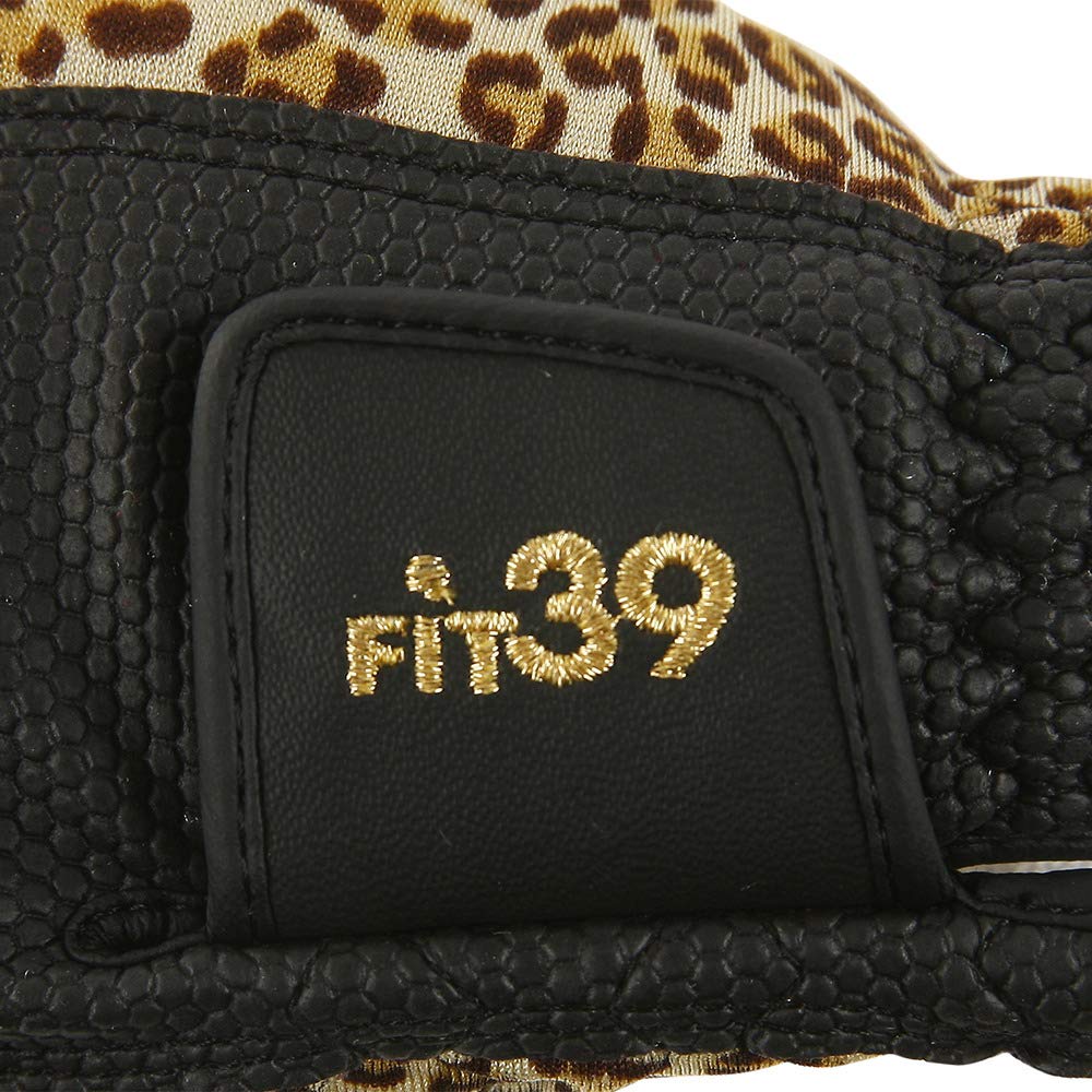 MIC 39 GOLF FIT39 Left Hand Size Small Gloves, Unisex, MGF-220N, (Right-Handed), Leopard/Black,