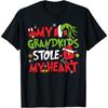 Мои внуки украли мое сердце Рождество Xmas Семейная парная футболка