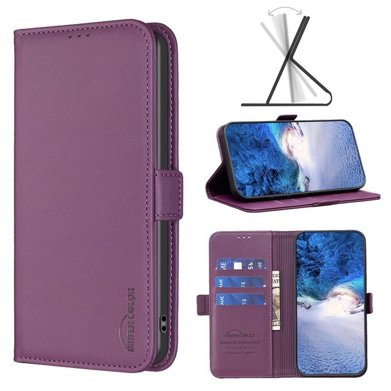 Suitable for Samsung S26 phone case A37 solid color side buckle leather texture card slot wallet protective case A07 cover S25