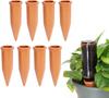 8pcs Terracotta Watering Spikes  Automatic Self Watering Stakes, Plant Watering Devices for Wine Bottles Recycled Bottles, Clay Plant Garden Waterers