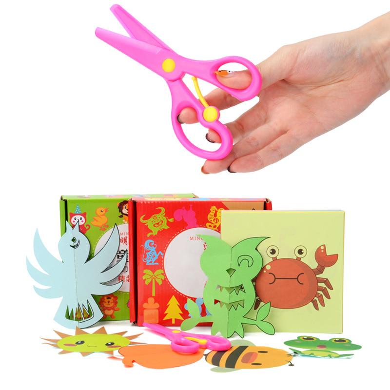 Cartoon Paper Folding Cutting Toys Scissor Skills DIY Art Craft Educational Toy Color Kindergarten