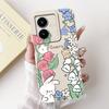Чехол для телефона Vivo Y22 Y22s Y22t Vivo V2206 V2207 Y22 Y22s Y22t Элегантный Цветочный Кот Расписной Мягкий Силиконовый Ударопрочный Чехол