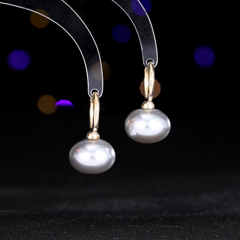 Осенью и зимой популярный цвет Ankola красный темперамент серьги нишевый дизайн простой и универсальный новые жемчужные серьги