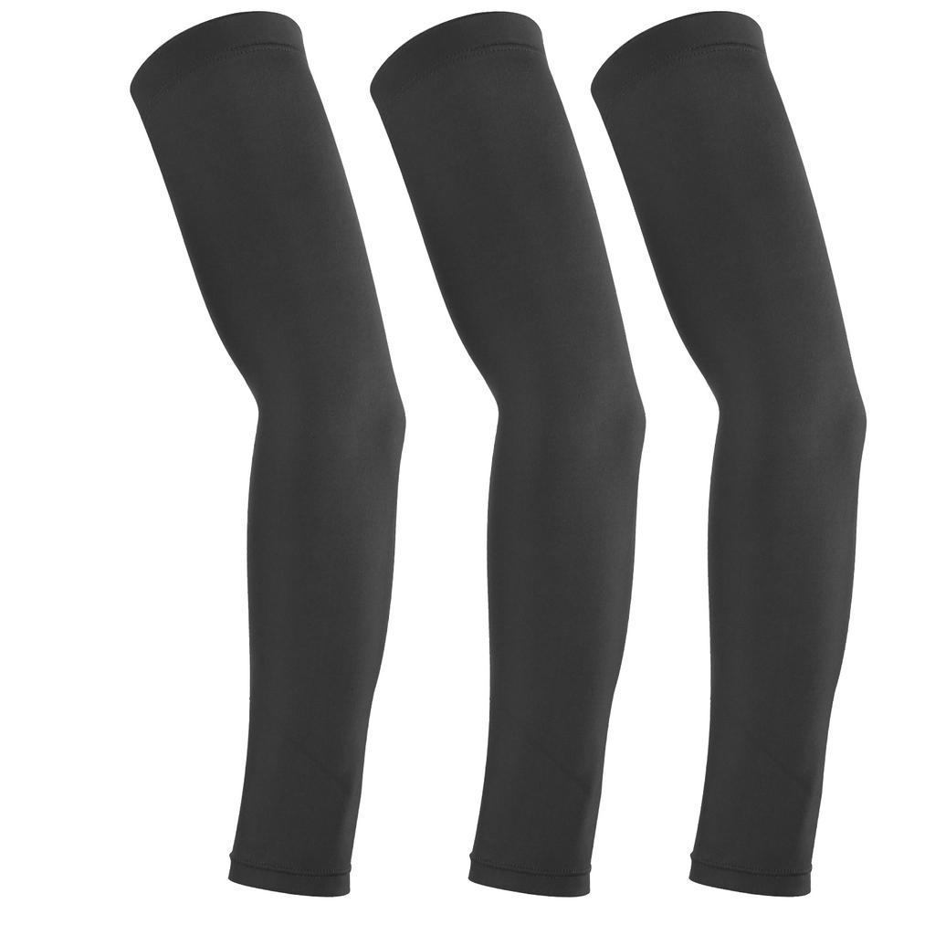 3 шт. Эластичные нарукавники спортивные для бега, согревающие руки, защита от солнца и УФ-лучей, накидка на руку, черные, XL