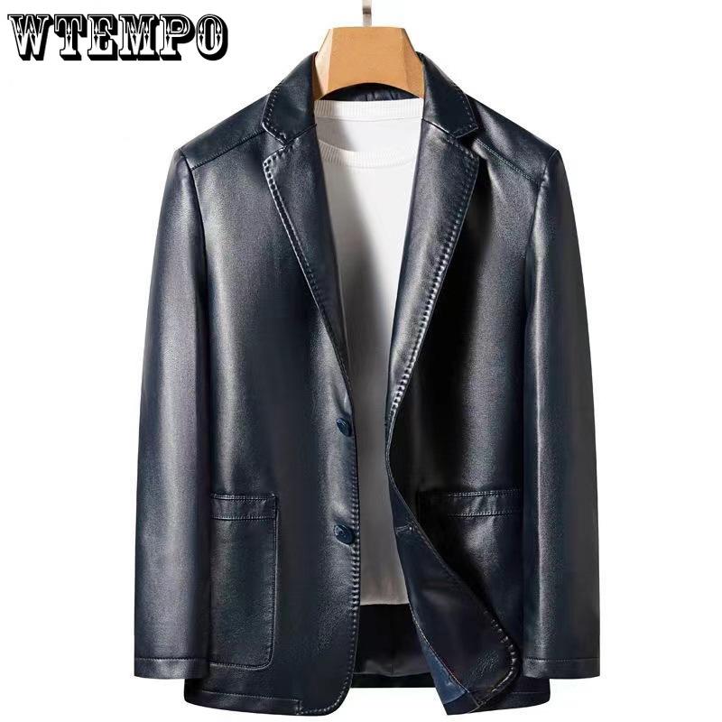 Куртка из натуральной кожи, мужская кожаная куртка из овечьей кожи, весенняя и осенняя, тонкая высококачественная кожаная куртка