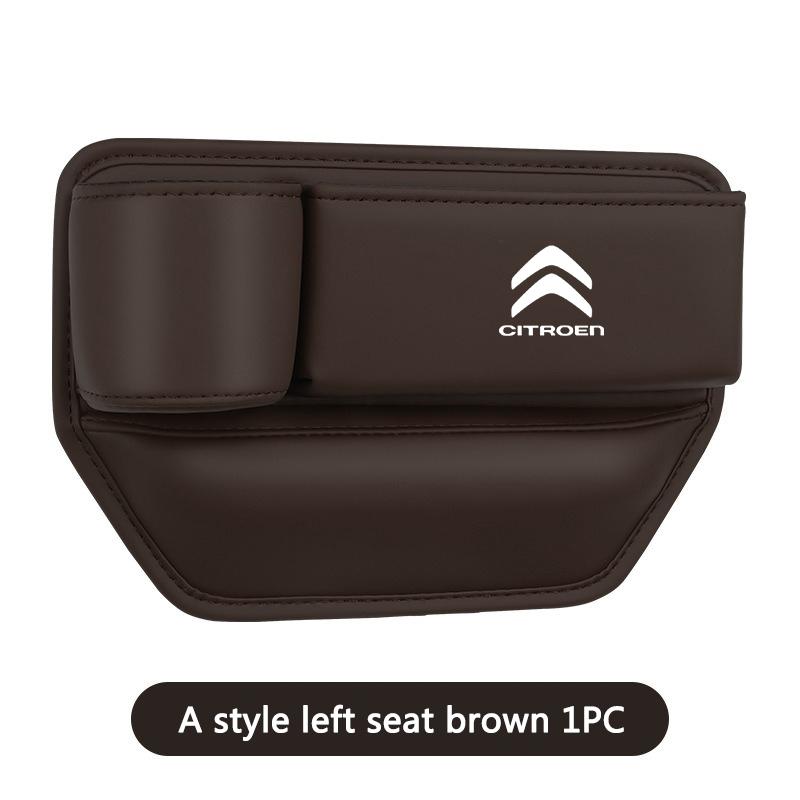 AAMZ1 New Leather Car Seat Gap Storage Box Water Cup Phone Brace for Citroen C4 C3-XR C5 Aircross C6 C-quatre Picasso C-Elysee C4L C3L