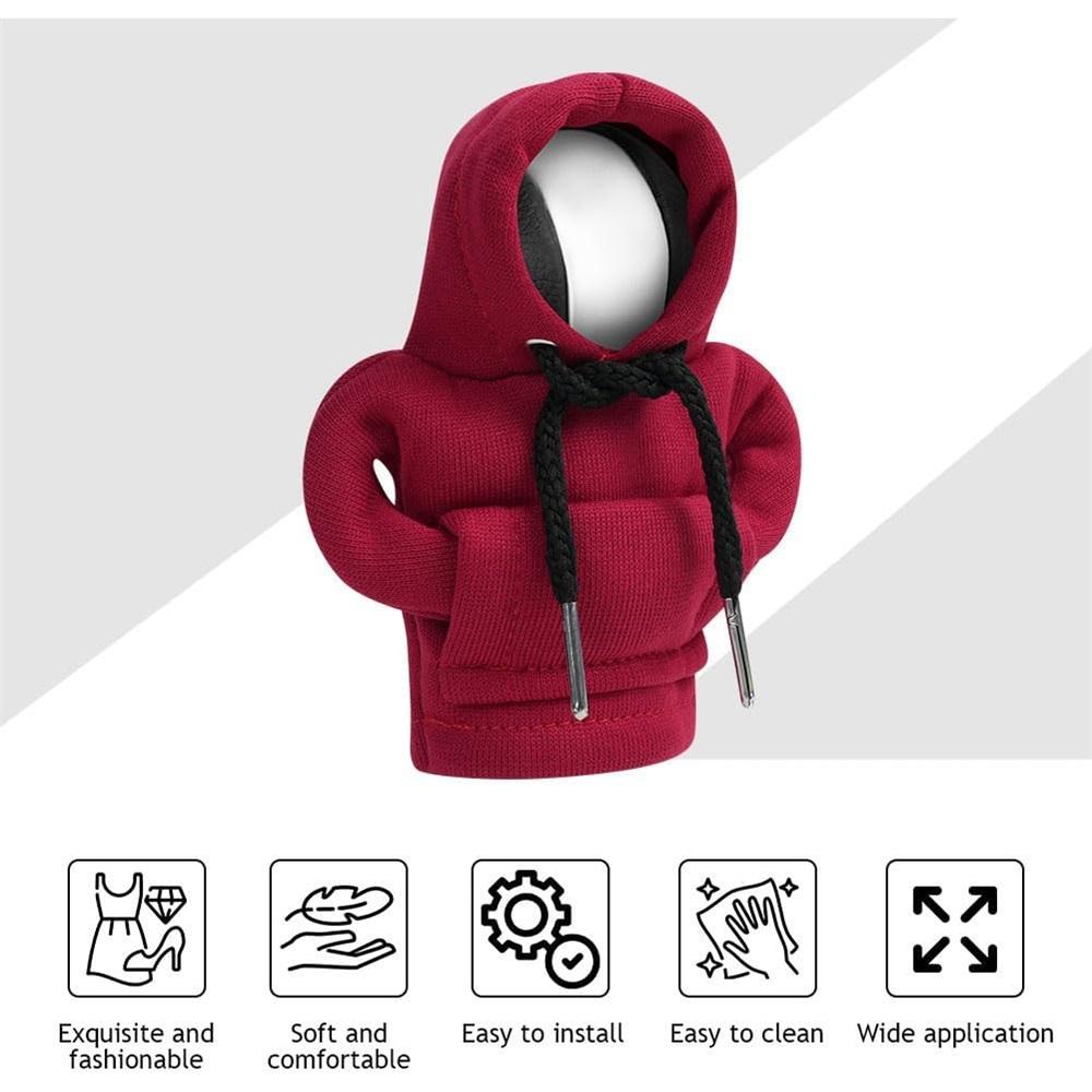 Крышка рычага переключения передач, 3-компонентная автомобильная крышка рычага переключения передач, декоративная крышка рычага переключения передач для автомобиля (Красный, Серый, Черный)