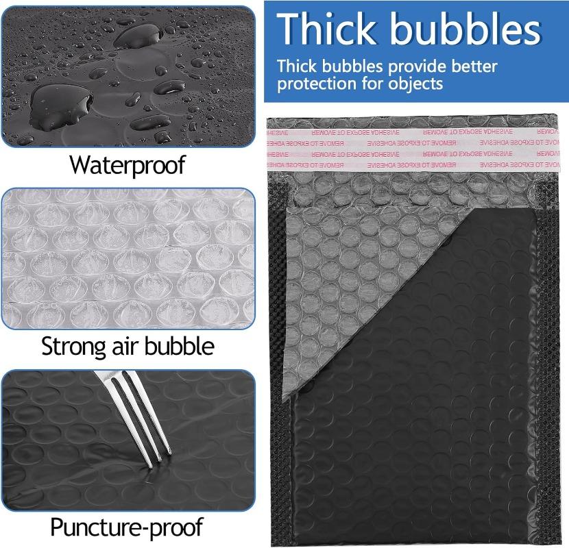 30/10pcs Self Sealing Bubble Bags White Black Envelope Shipping Bag Thickened Waterproof Bubble Pouches Padding Packaging Bag