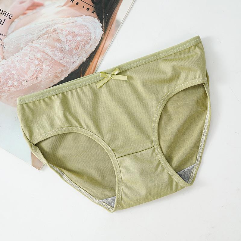 Women Seamless Panties Solid Color Breathable Underpants Mid-waist Briefs Girls Sexy Cute Underwear Briefs