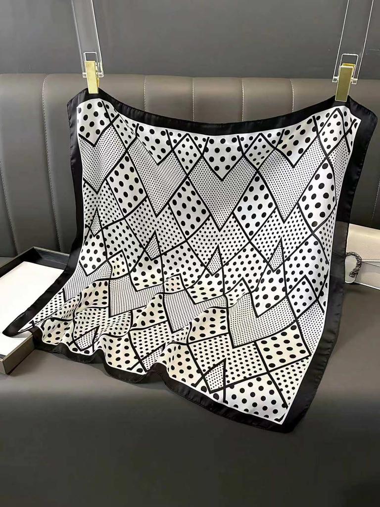 New silk scarf women's fashion versatile sense 71 square scarf Korean version neck protection scarf spring and autumn retro scarf tied headscarf