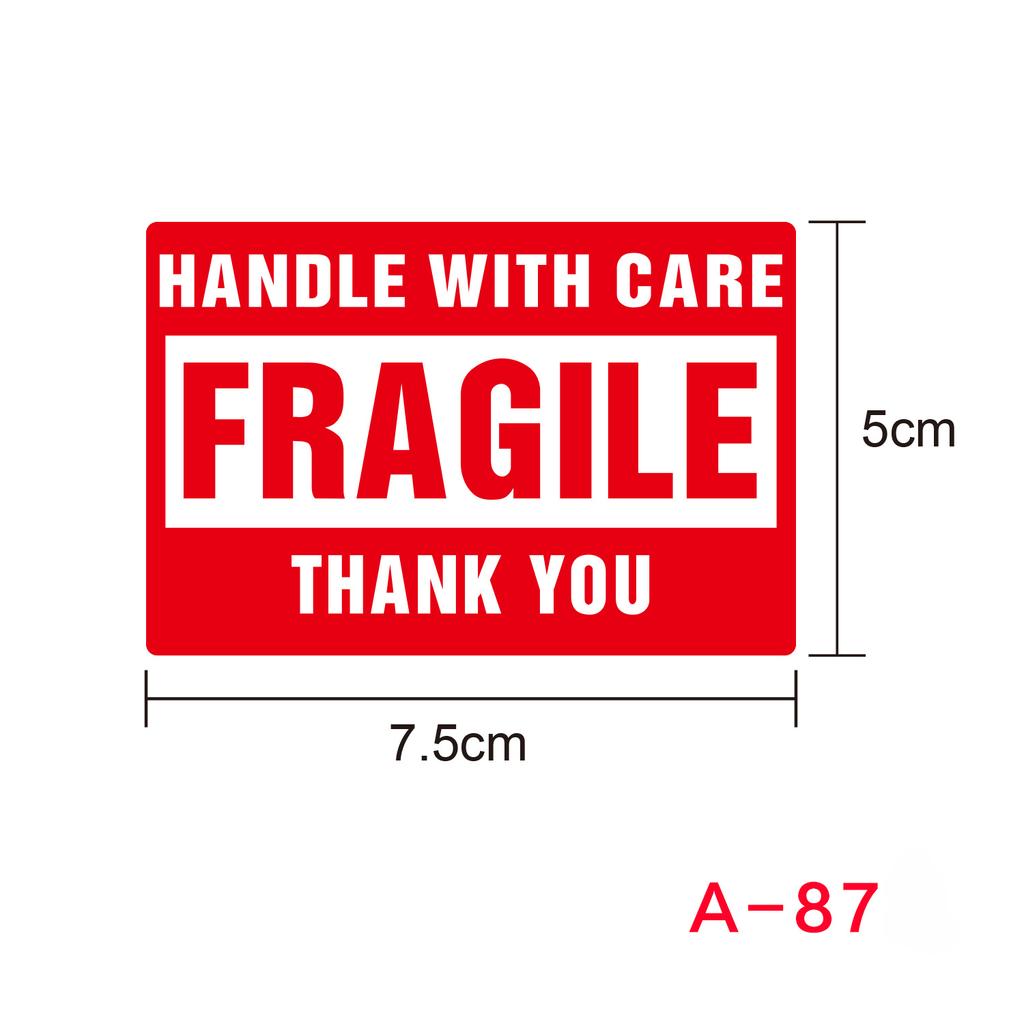 500PCS Fragile Stickers The Goods Please Handle with Care Warning Labels DIY Supplies 75x50mm