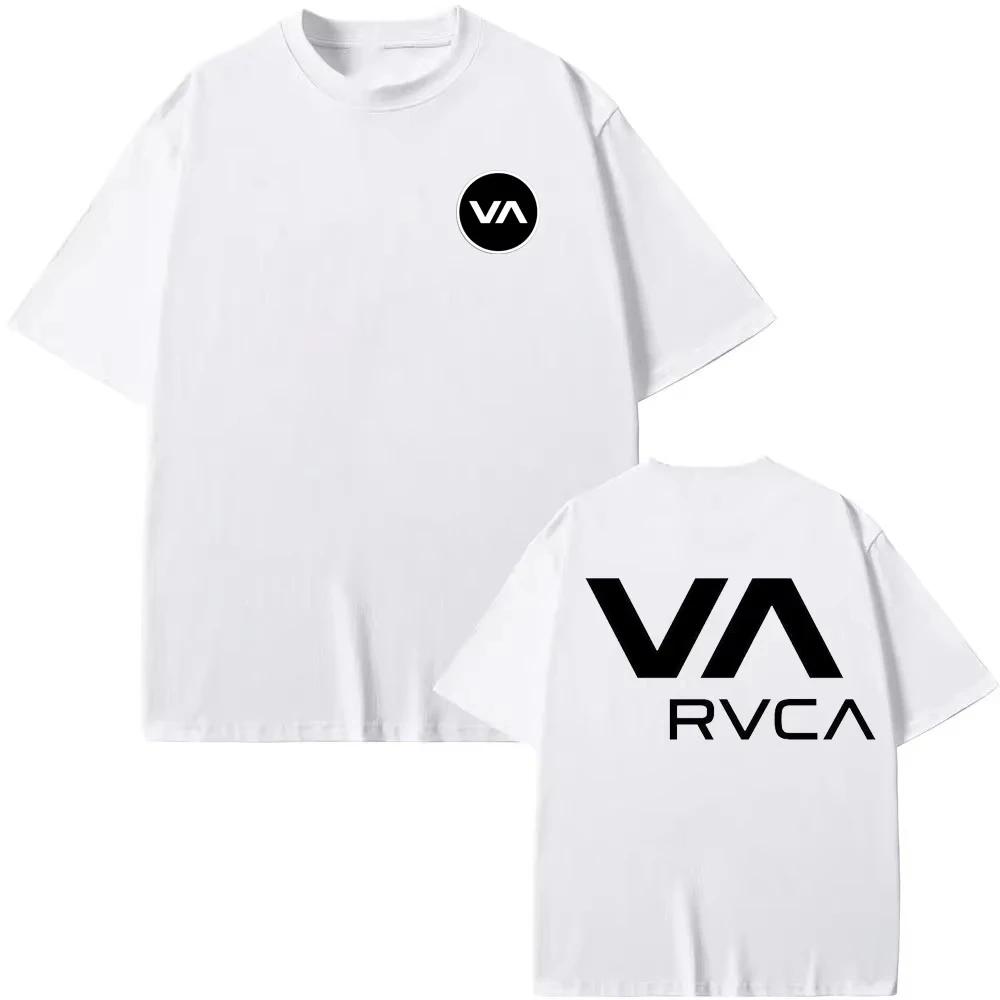 RVCA T Shirt Black Tee Summer Cotton Tshirt Summer Short Sleeve Fashion Men Women Design Brand Tshirt Top Streetwear Clothes