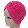 Hot Sale Knotted 1PC Stretchy Hot Sale Adult Headband Turban Popular Muslim Hat For Women High Quality Chemo Indian Cap Hijab Bandanas Head Wrap
