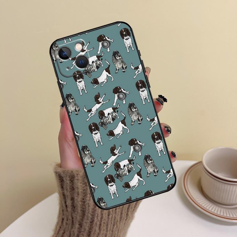 Cartoon Cocker Spaniel Phone Case For iPhone 16 Pro Max 14 13 12 11 15 17 Pro Max mini Plus 16e 17 Air Cover Funda
