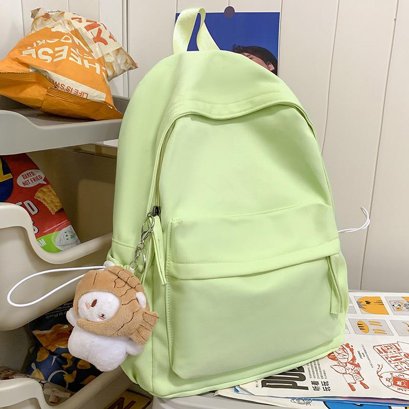 Children's Elementary School Students Junior High School Students College Students Backpacks Solid Color Shoulders
