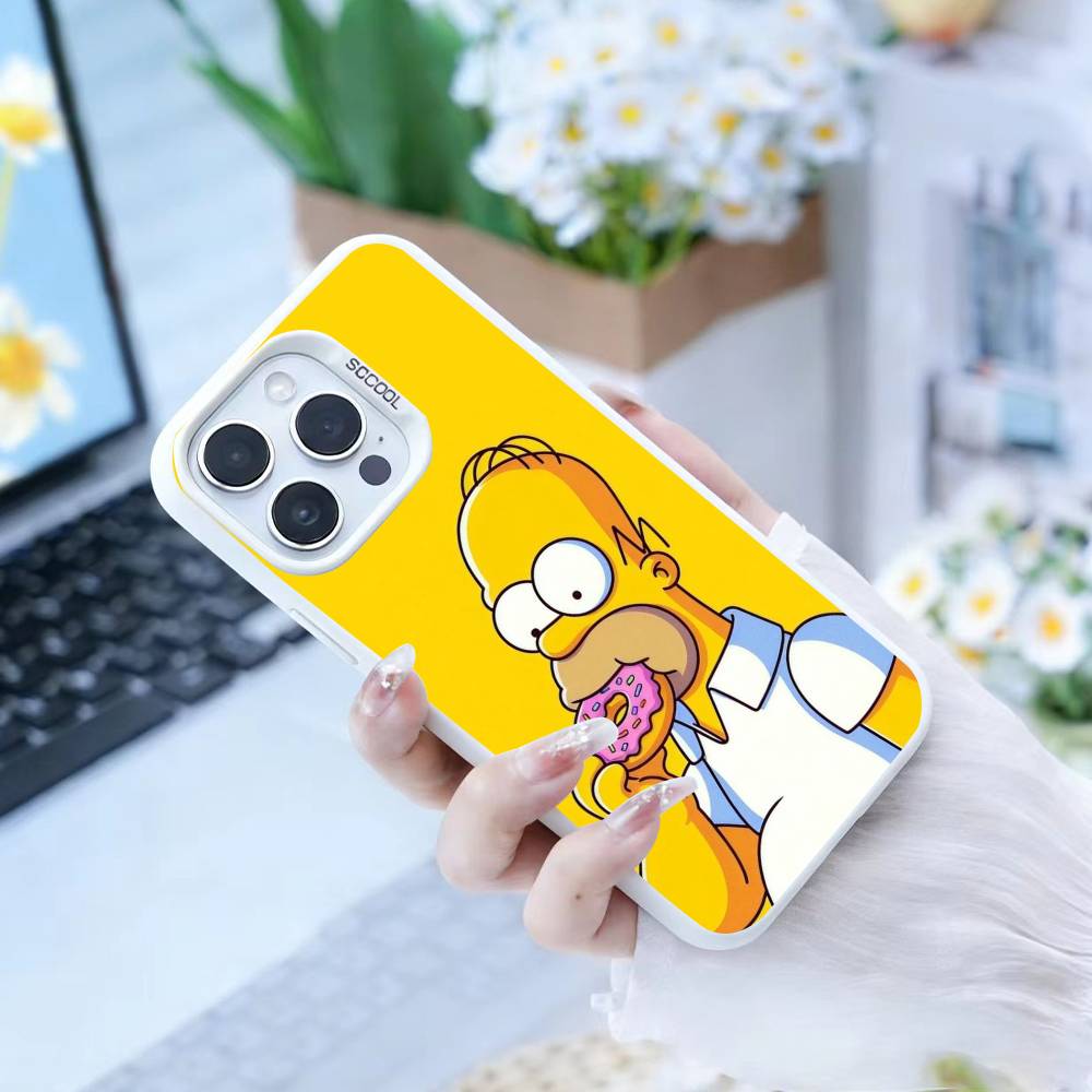 Чехол для телефона Anime T-The S-Simpsons-s для iPhone 16,15,14,13,12,17,Pro,MAX белый Матовый Ударопрочный Чехол